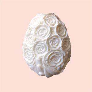 New, custom made 3D Print White Rose Egg